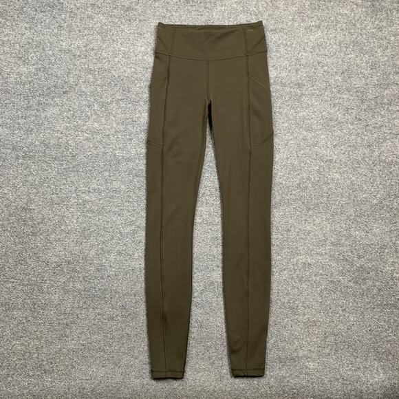 Lululemon Tights Women 4 Hunter Green Invigorate High Rise Training Fitted Ankle - Picture 2 of 13